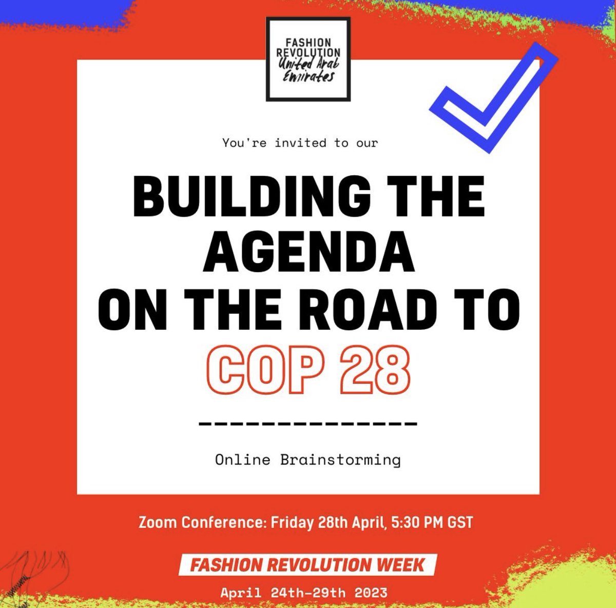 TrashionKe254's tweet photo. 🗓️ Join our founder @Habibabien_eco  for Day 5 Fashion Revolution Week UAE, together with fellow climate leaders in the UAE.

An online brainstorming to build the sustainability agenda for the upcoming @COP28_UAE 

🎟️ Register your free ticket: https://t.co/i2KyMlL8vW https://t.co/ea31QzXRLc