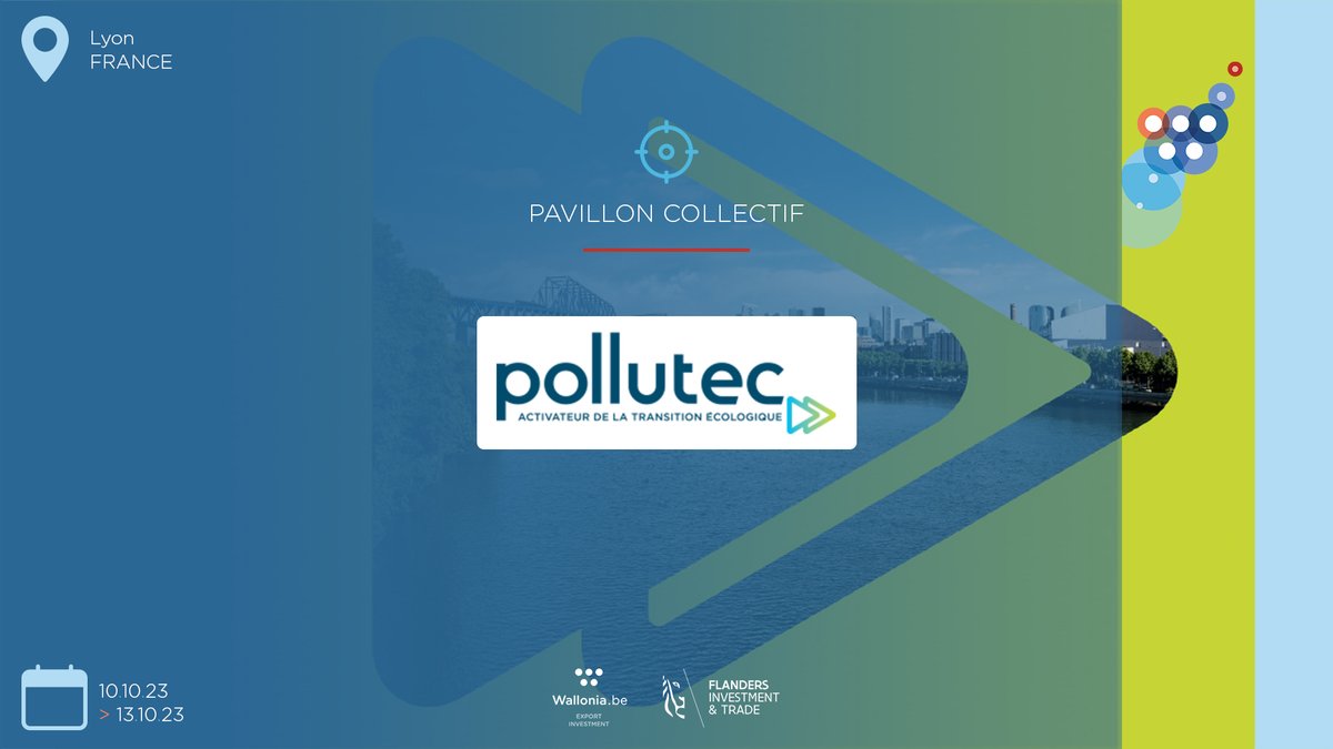 #Pollutec2023 - 10-13.10.2023 à Lyon 🇫🇷

POLLUTEC est une formidable vitrine pour les solutions environnementales et énergétiques🌱mais aussi un tremplin pour les entreprises éco-innovantes souhaitant se développer à l’international. 🌏

⬇️Infos ⬇️
awex-export.be/fr/agenda/poll…