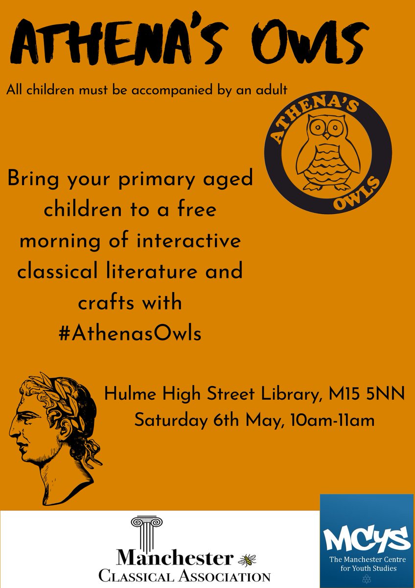 Rumour has it, #KingMidas will be getting a look in on Saturday 6th May 10-11am. Bring your kids to Hulme High Street Library @MancLibraries for free story-time & crafts with #AthenasOwls @Manchester_CA @mcys_mmu #manchester #hulme #publicclassics #classics