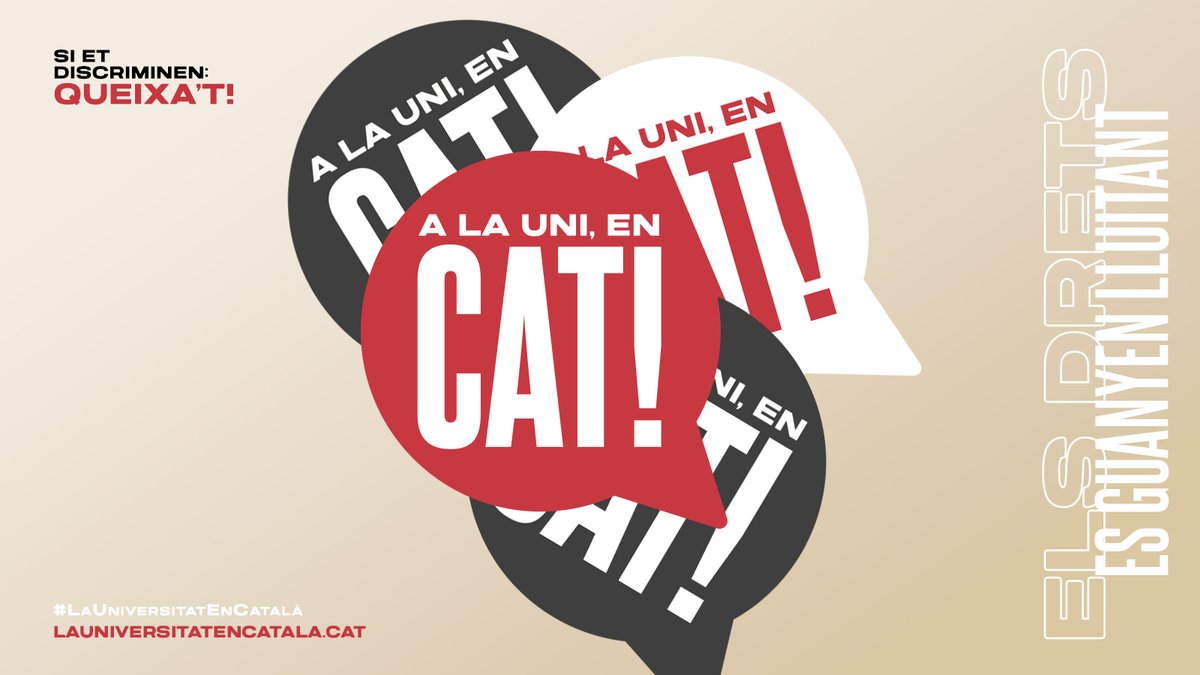 llenguacat's tweet photo. ✊ Per últim, i també cabdal: lluitarem per preservar els #DretsLingüístics de la comunitat universitària.

🤝 Continuem a disposició dels estudiants, dels professors i del personal d'administració i serveis. Perquè volem #LaUniversitatEnCatalà! 

👉 https://t.co/pbLTGKeDoC

6/6 https://t.co/ZhKexoa8aP