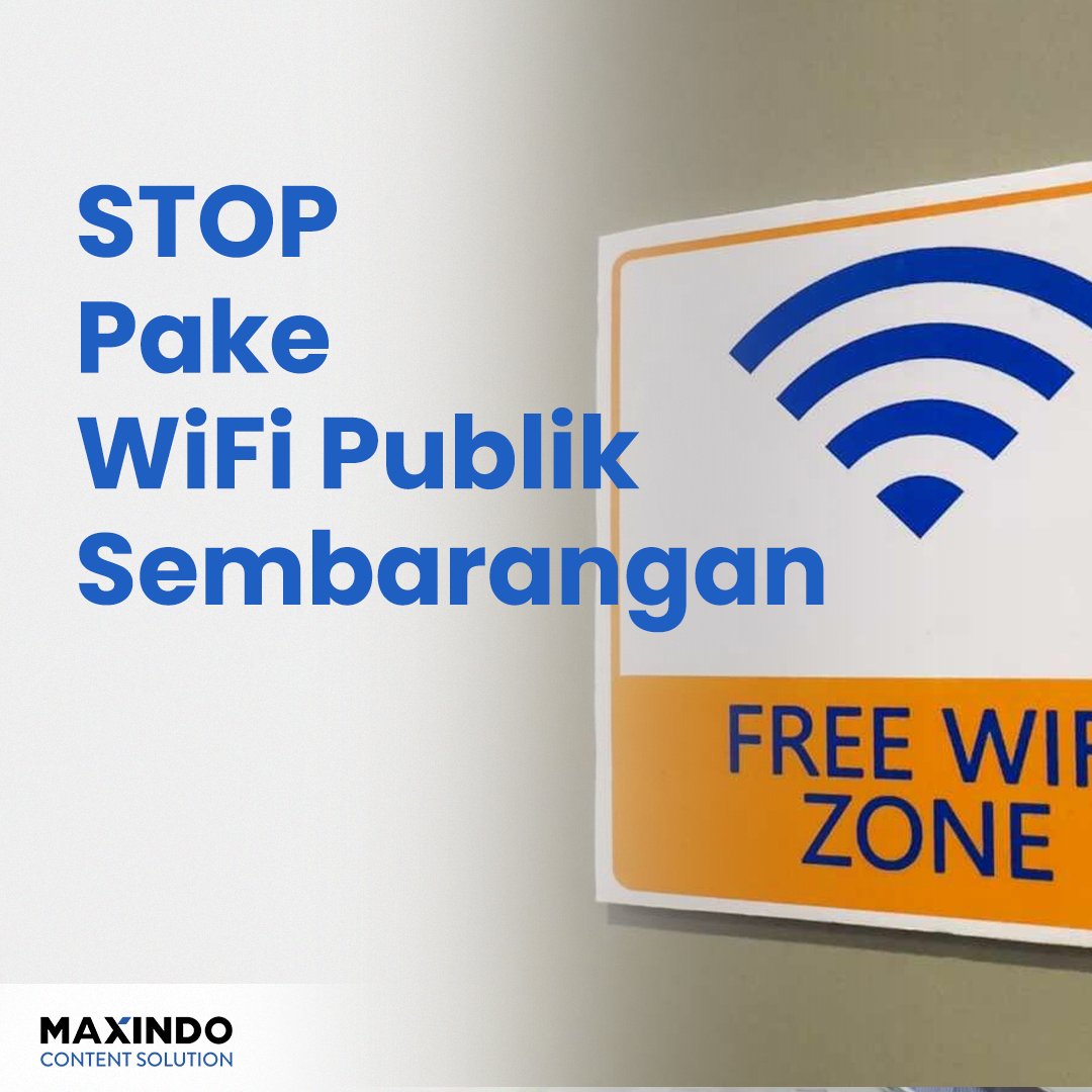 maxindosolution's tweet photo. Pakai WiFi Publik khususnya yang gak ada password
Kenapa? Karena bisa jadi itu virus atau malware.. Mereka bisa meretas data kamu, bahaya banget kan?
#wifi #virus #walmare #wifipublik #cloud #itcloud #onlineserver #mailhosting https://t.co/lG4dKRnZjx