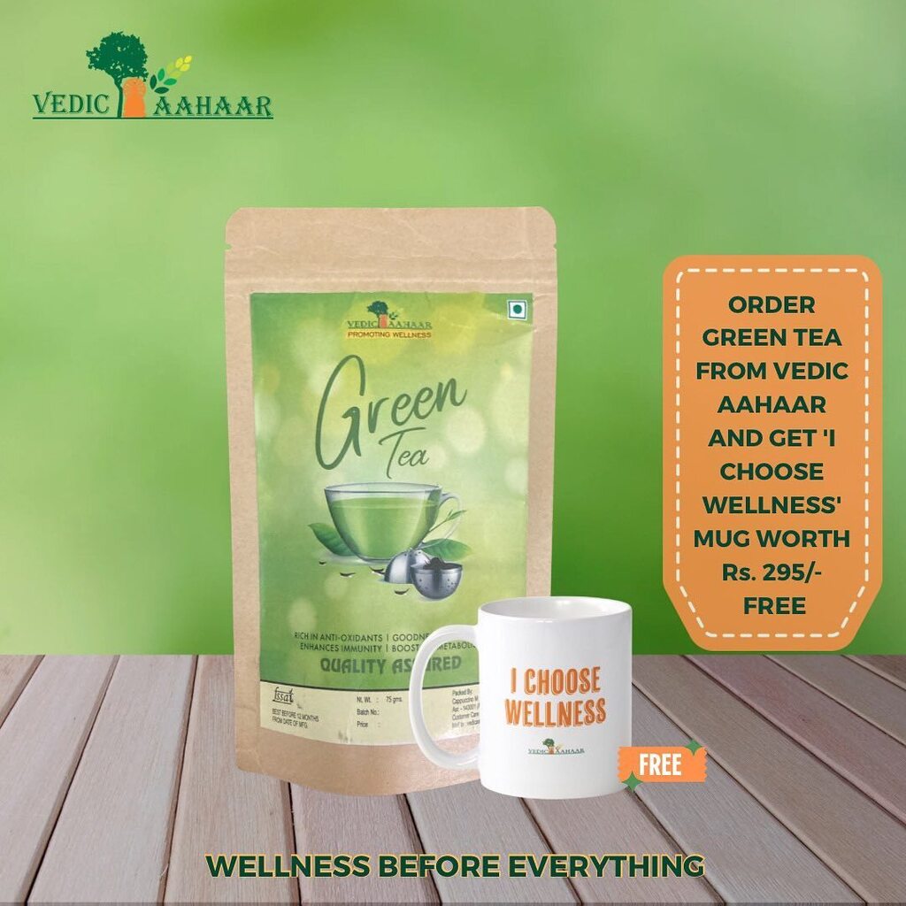 vedicaahaar's tweet photo. Vedic Aahaar introduces #greentea with a wellness offer. Free Shipping and Free ‘I CHOOSE WELLNESS’ mug on every order….
#wellnessbeforeeverything #vedicaahaar https://t.co/T53BRY9QlA https://t.co/JLj3SyHYcz