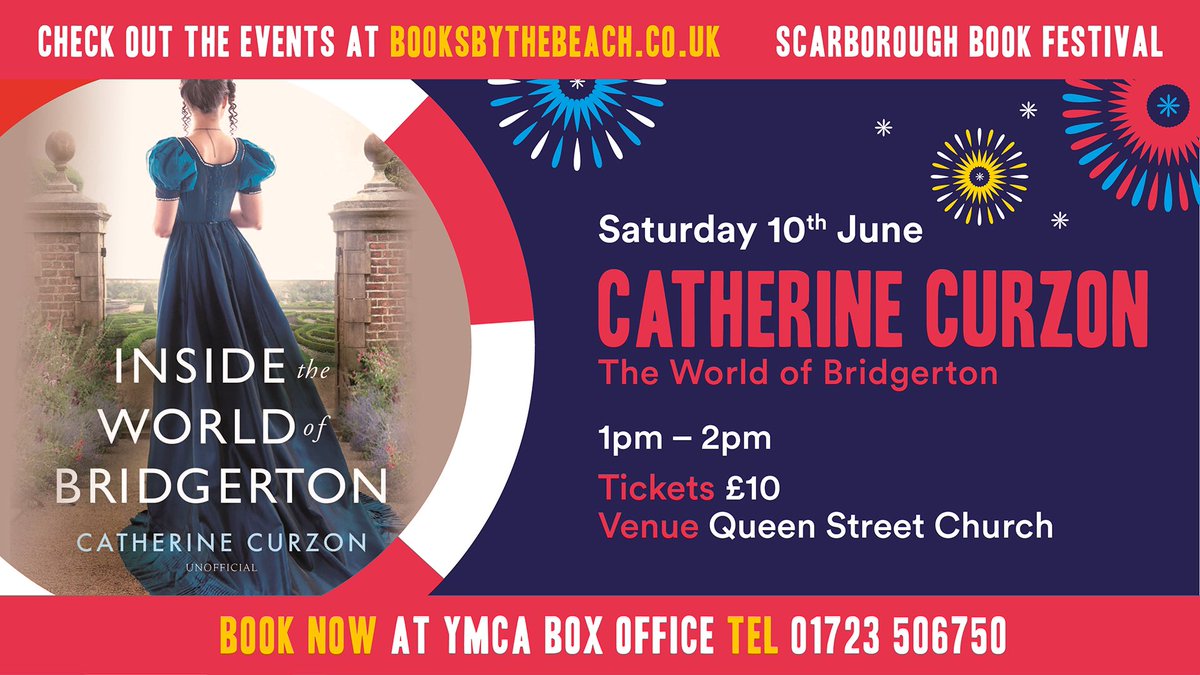 #FridayFeeling Discover the real #Bridgerton with expert <a href="/MadameGilflurt/">Catherine Curzon</a> Sat 10 June 1pm. Tickets YMCA Theatre #scarborough &amp; online here:- 

ticketsource.co.uk/ymcascarboroug…
Pls RT <a href="/OMaraBooks/">Michael O'Mara Books</a> <a href="/alisonmenziespr/">Alison Menzies</a> #InsidetheWorldofBridgerton <a href="/thewhitbybooks1/">Whitby Bookshop</a> <a href="/BooksUpNorth/">Sarah Tyson</a> <a href="/WaterstonesSCA/">Waterstones Scarborough</a>