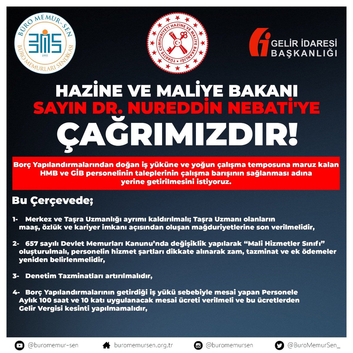 AdamMemur_'s tweet photo. @HMBakanligi @NureddinNebati Yeterliliğe tabi gelir uzmanları olarak 12 yıldır süren mağduriyetimizin giderilmesini bekliyoruz. https://t.co/exEVnAI6pc