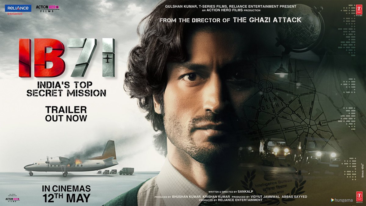 nikhilkalavale's tweet photo. "Just saw the trailer of #IB71 and I am blown away! The intelligence and action-packed sequences featuring the talented #VidyutJammwal are unmatched. Can't wait to witness India's Top Secret Mission in action on the big screen on 12th May 2023! #IntelligenceInAction https://t.co/rqDtfJqdMT