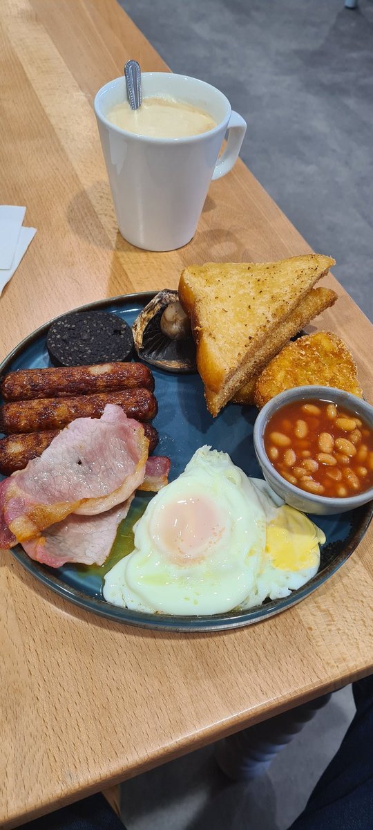 Great to know I'm doing my bit... enjoying my regular Half Vegan breakfast today at morrisons... #veganshowoff #breakfast MARTYN