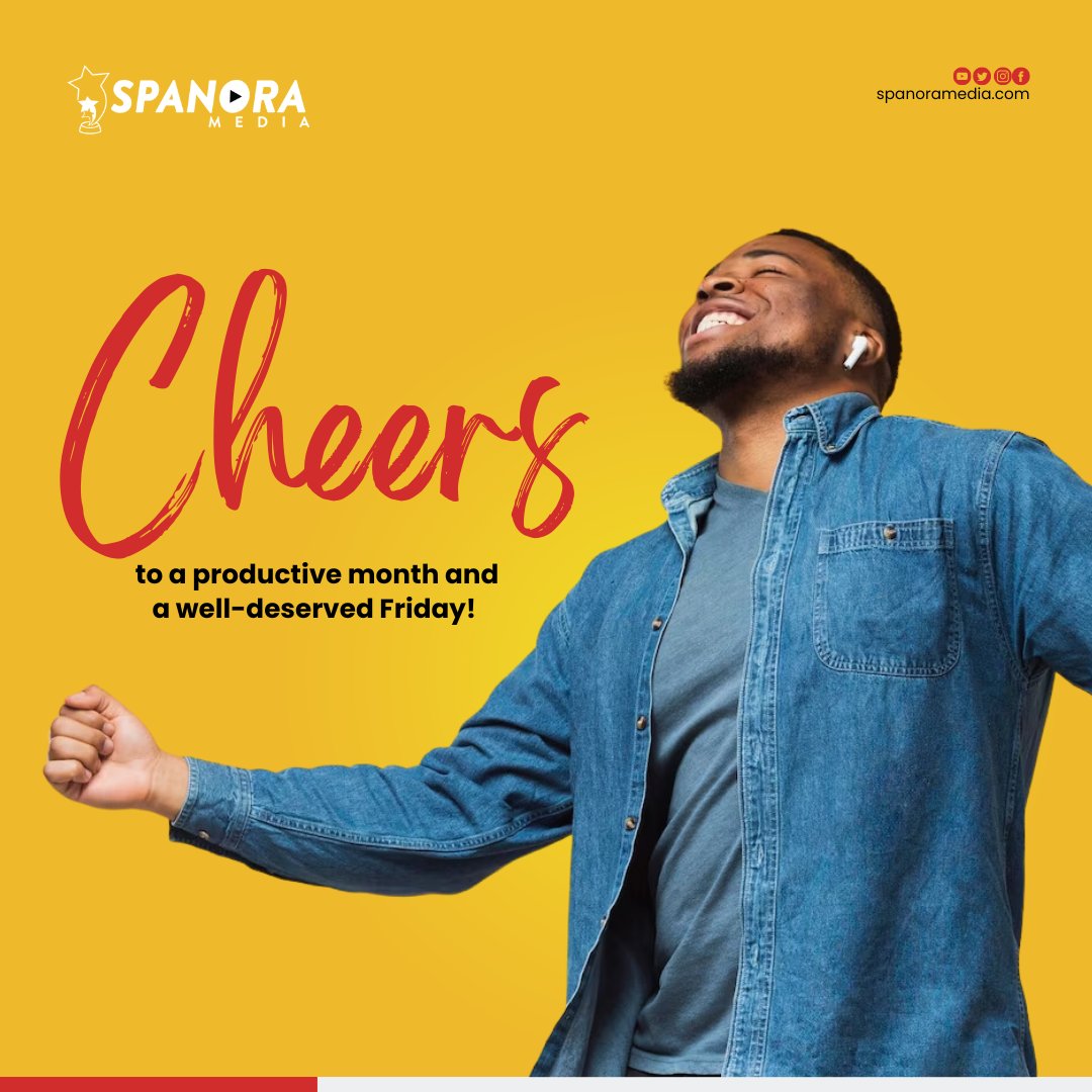 Happy Friday, everyone! Can you believe we've made it to the end of another month? 

#SpanoraMedia #TGIF