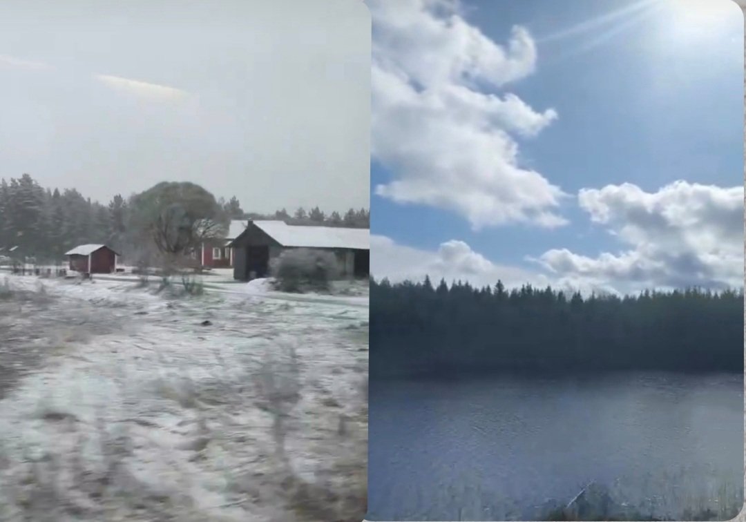 joseph_ossou's tweet photo. Pieni ero säässä 🤏❄️ tänään 28.4 Pohjois-Savon ja Etelä-Savon välillä 👀
Ensimmäinen kuva on Lapinlahdesta ja toinen Mäntyharjulta #vrduuni #kevätsää #junamaisemat https://t.co/9KUXcTSrXb
