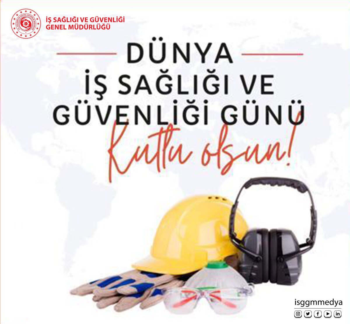 28 Nisan Dünya İş Sağlığı ve Güvenliği Günü kutlu olsun.<a href="/csgbakanligi/">T.C. Çalışma ve Sosyal Güvenlik Bakanlığı</a> <a href="/ilo/">International Labour Organization</a> <a href="/iloankara/">ILO Türkiye</a> <a href="/csgb_digm/">Dış İlişkiler ve Avrupa Birliği Genel Müdürlüğü</a> <a href="/CSGB_ISGUM/">İSGÜM</a> <a href="/misgeptr/">Madencilikte İş Sağlığı ve Güvenliği Projesi</a> <a href="/saglikbakanligi/">T.C. Sağlık Bakanlığı</a>