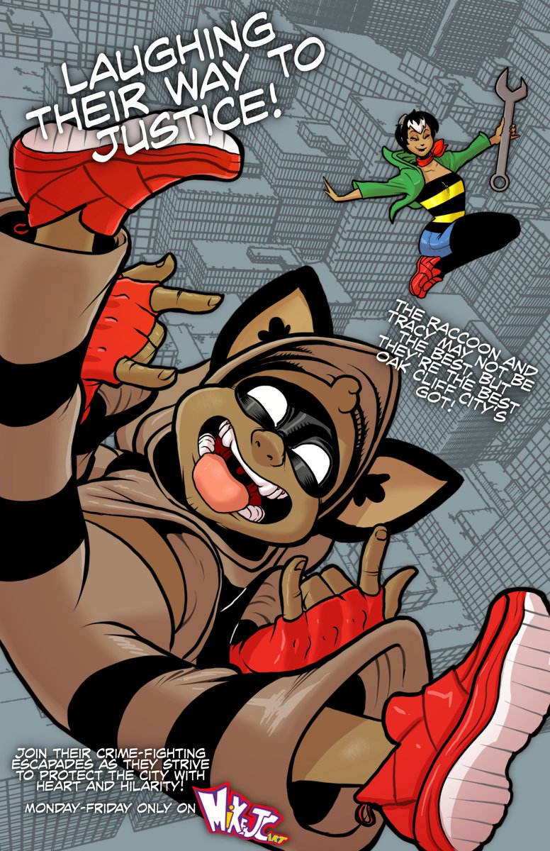 MikeJCart's tweet image. The Adventures of the  Raccoon and Tracy! Only on @MikeJCart