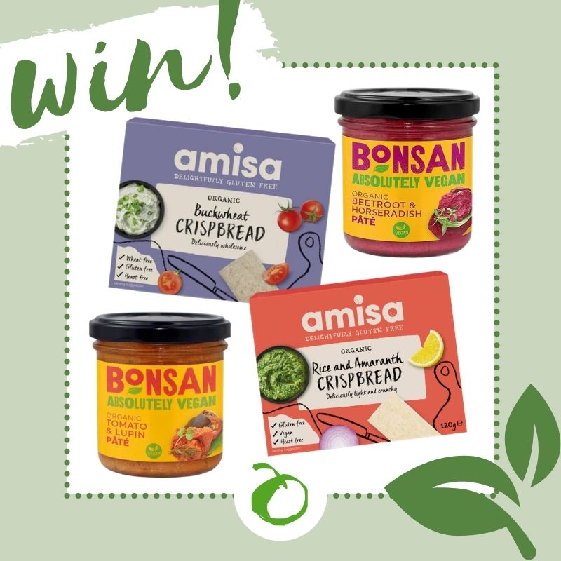 IT'S #COMPETITION TIME! 🌱 We are giving you the chance to #WIN this <a href="/BonsanVegan/">Bonsan Absolutely Vegan</a> and <a href="/Amisa_Organic/">Amisa </a> bundle of delicious crispbreads and spreads. Simply follow us all &amp; RT to enter. Also open on FB &amp; IG. #Giveaway closes midnight 01/05. UK only