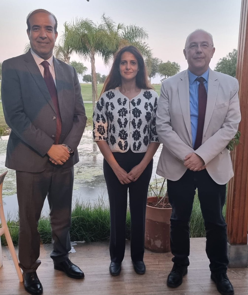 UfMSecretariat's tweet photo. As a follow-up to #UfM participation in the 1st Aerospace African Forum (Casablanca, Feb. 2023), #UfM Deputy Secretary General @sabriergen and UfM Senior Political Advisor @ElMahdaouiKamal met with Maria El Filali, Director General #GIMAS to promote air transport connectivity https://t.co/zZ1JO83jH6