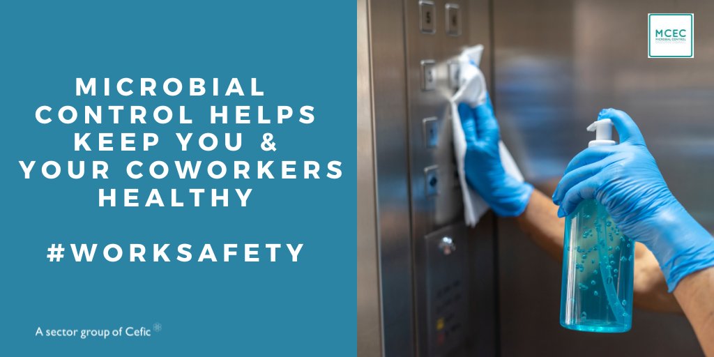 It’s World Day for Safety &amp; Health at Work. There too, it’s important to keep good #handhygiene, and disinfect the individual &amp; shared equipment and surfaces. Keep yourself and your co-workers healthy.
More: bit.ly/3dN7zJX

 #MicrobialControl #WorkSafety