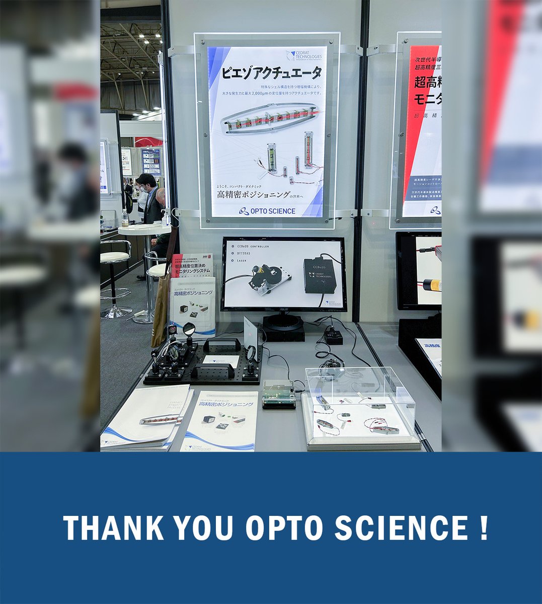 CedraTec's tweet image. Our partner OPTO SCIENCE promoting our #mechatronics solutions at OPIE Yokohama👌 
#opticalinstruments #cameras #telescopes #electroopticsystems #airplanes #helicopters #unmannedaerialvehicles #satellites #spacecrafts #optics #electronics #faststeeringmirrors #tiptiltplatforms