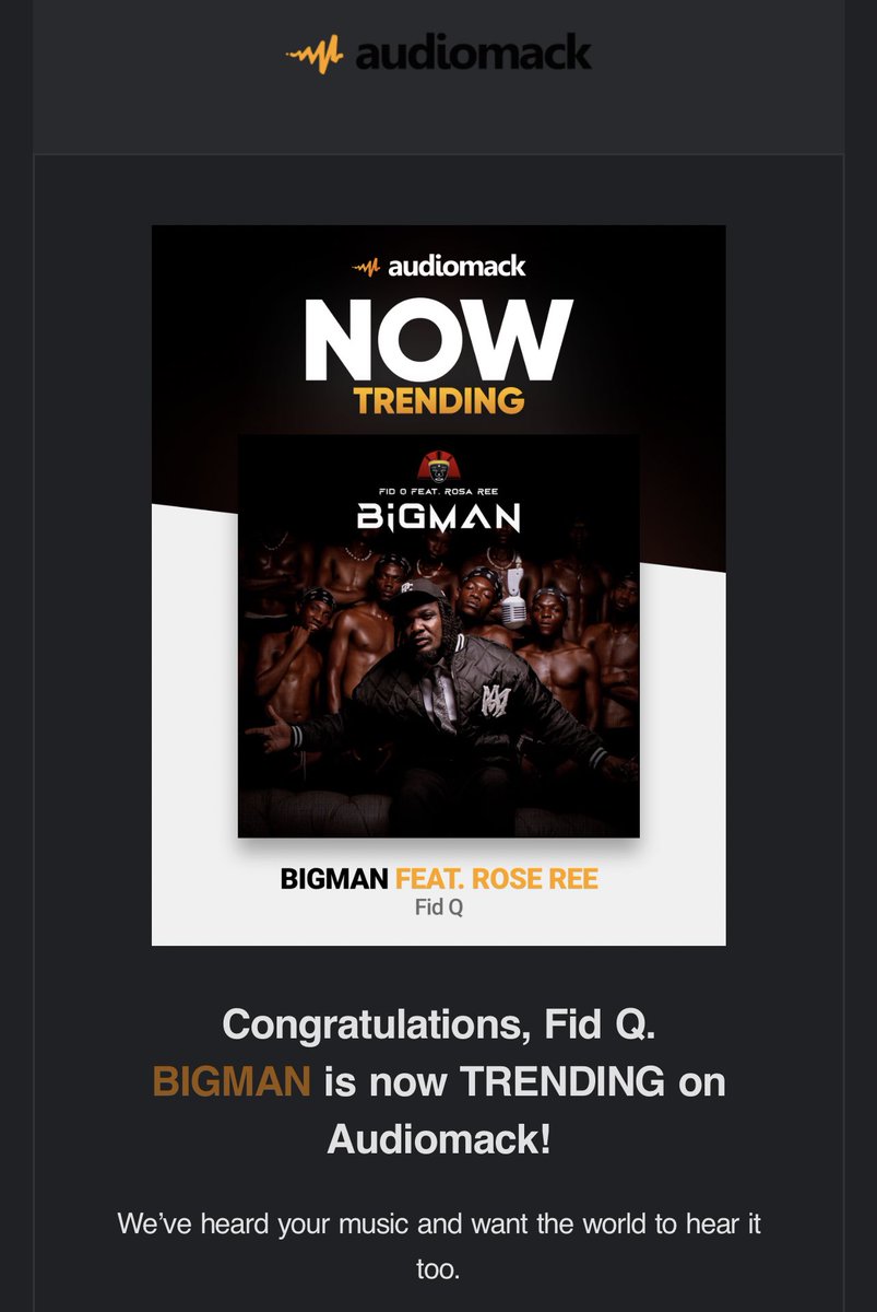 FidQ's tweet photo. #BIGMAN now trending on @audiomack https://t.co/s2y2wSQai4
