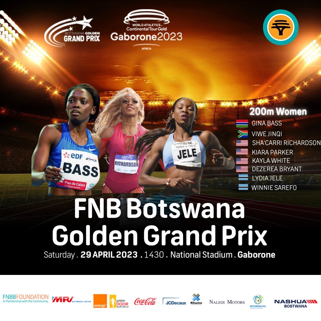 Sha'Carri Richardson will headline the women's 200m event. It promises to be a race not to miss with other renowned sprinters like Gina Bass, Dezerea Bryant and Botswana's very own Lydia Jele also in the field.
#fnbbotswanagoldengrandprix #continentaltourgold #trackandfield