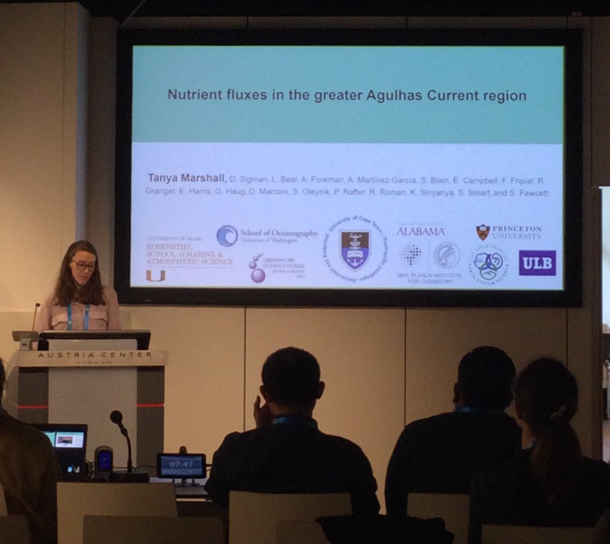 Dr Robyn Pickering (@pickeringrobyn) on Twitter photo Tanya Marshall <a href="/Tanya__Marshall/">Tanya Marshall</a> talking about nitrogen isotopes and nutrient fluxes in the greater Agulhas Current 🌊
Representing <a href="/NisotopesUCT/">Dr Sarah Fawcett 🏳️🌈</a> and <a href="/UCT_news/">UCT</a> 💪🏽
#EGU23 Tanya Marshall <a href="/Tanya__Marshall/">Tanya Marshall</a> talking about nitrogen isotopes and nutrient fluxes in the greater Agulhas Current 🌊
Representing <a href="/NisotopesUCT/">Dr Sarah Fawcett 🏳️🌈</a> and <a href="/UCT_news/">UCT</a> 💪🏽
#EGU23