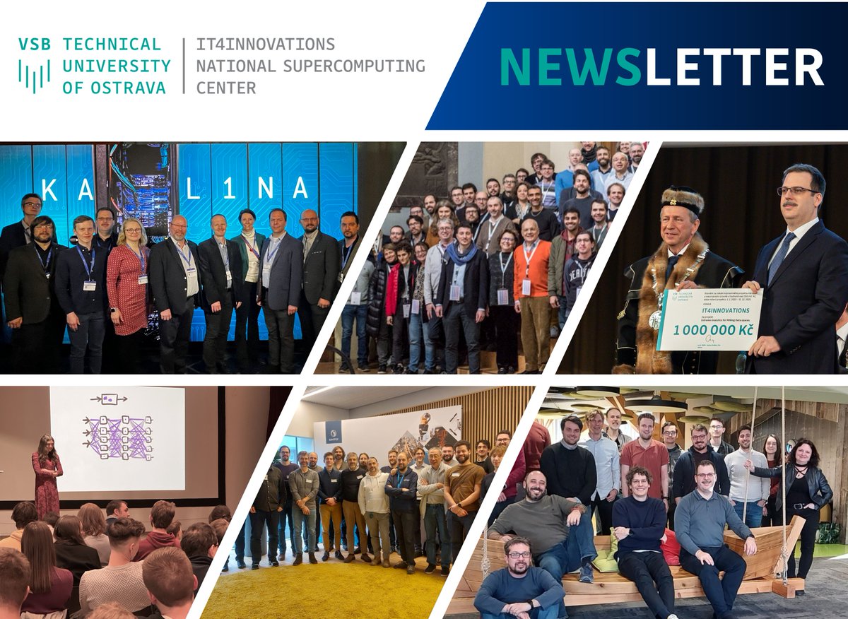 📢 New IT4Innovations Newsletter Alert 
Stay updated with the latest news and events in the world of (not only Czech) high-performance computing! Check out our latest newsletter
👉 mailchi.mp/it4i/it4innova…
#HPC #Newsletter
