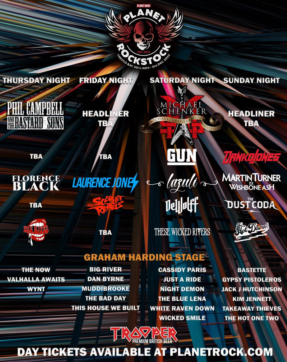 Absolutely buzzing to be on this amazing PLANET ROCKSTOCK lineup! Who are you looking forward to seeing? @PlanetRockRadio #planetrockstock #rockfestival #grungelives