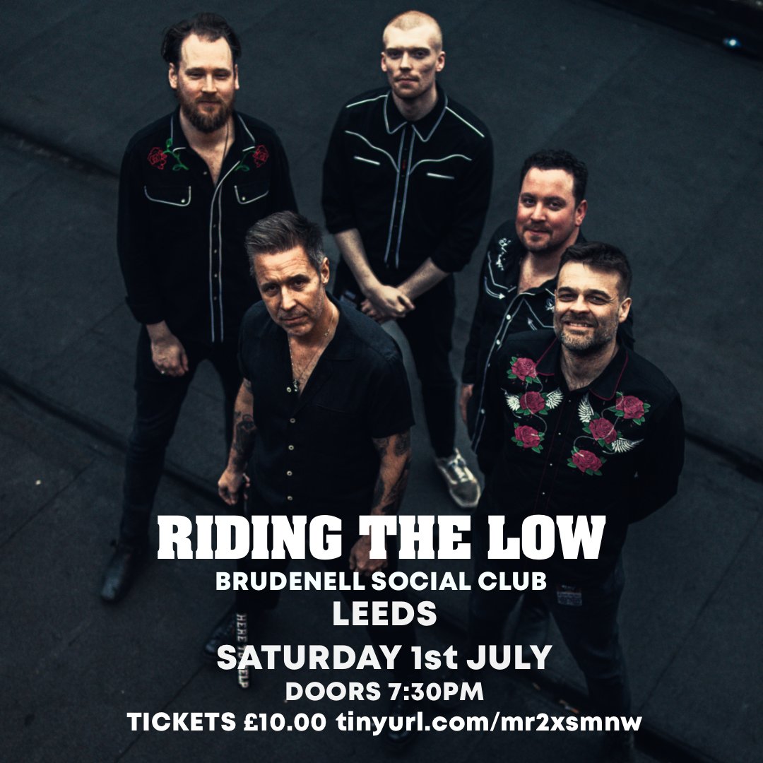 Coming out of gig promotion retirement to put these dudes on at the greatest venue in the world...

RIDING THE LOW | BRUDENELL SOCIAL CLUB, LEEDS
SATURDAY 1ST JULY

seetickets.com/event/riding-t…