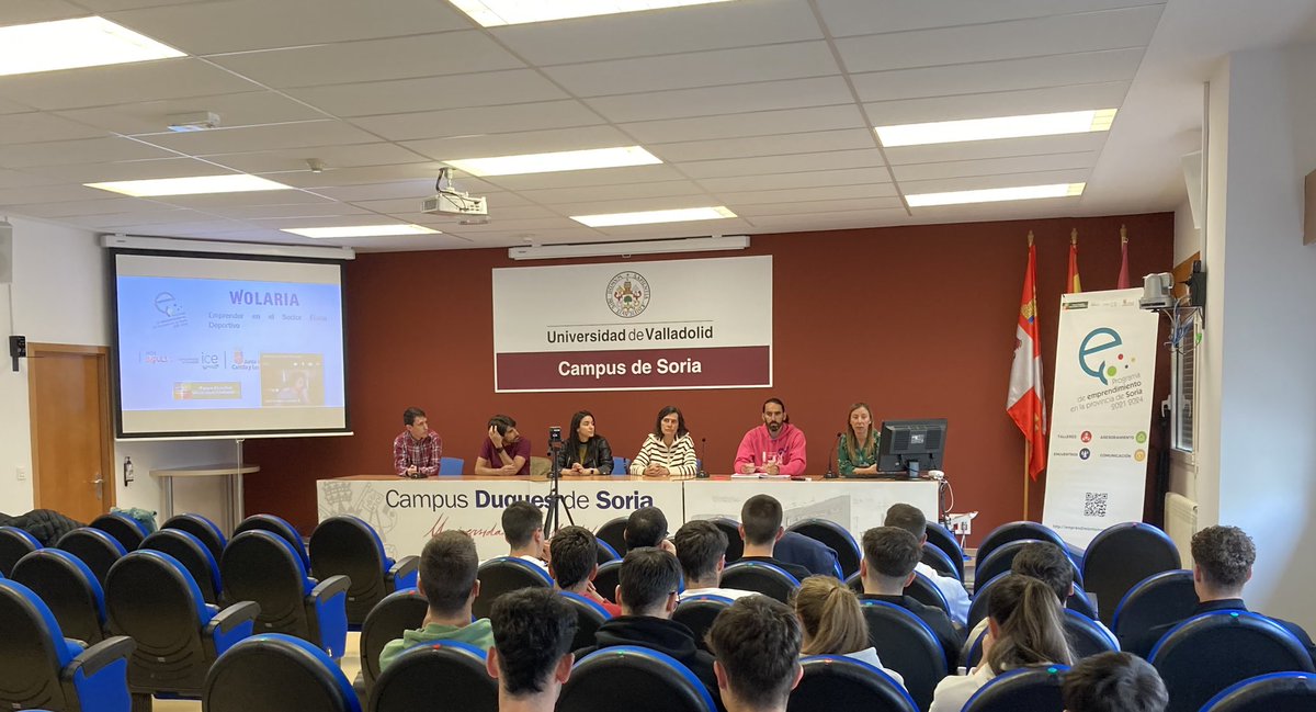Empezamos la jornada “Emprender en el sector deportivo” en el <a href="/CampusdeSoria/">Campus de Soria</a> 
📊🥅