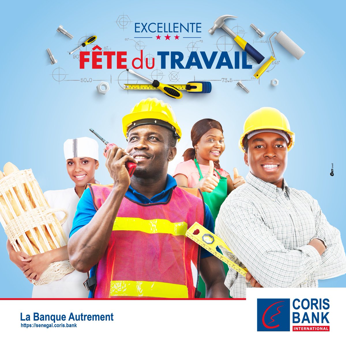 cbisenegal's tweet photo. Nous célébrons aujourd'hui les héros et bâtisseurs des nations !
Nous magnifions tous les travailleurs qui œuvrent chaque jour pour bâtir un monde meilleur. Que vous soyez employé ou employeur, votre contribution est inestimable.
Bonne célébration à toutes et à tous !
#1erMai https://t.co/J9V4yXkILs
