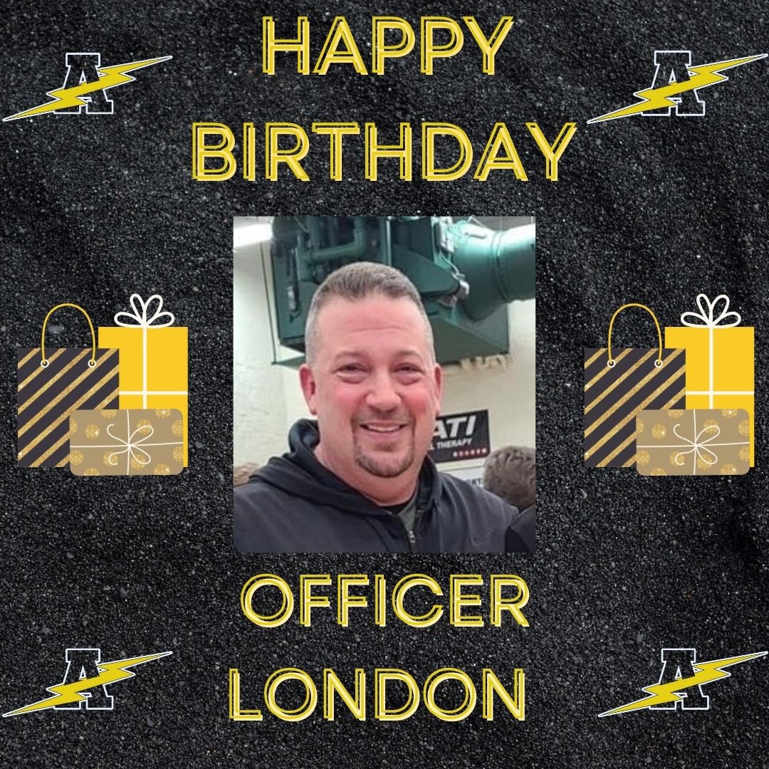 vjabolts's tweet photo. Happy birthday to Andrew’s school resource officer, Mr London

We hope you have a great day Officer London ! https://t.co/W3Q0280iFF