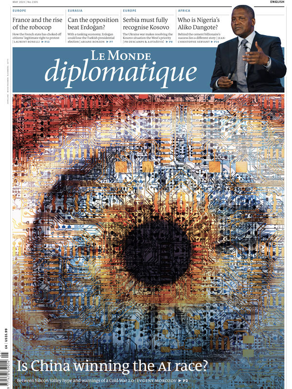 My essay on the geopolitics of AI is also on the (very nice) cover of the May issue of Le Monde diplomatique mondediplo.com/2023/05/02china (paywalled for now)