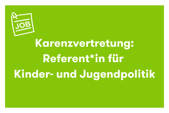 _BJV_'s tweet photo. 📣 Stellenausschreibung: 
Referent*in Kinder- und Jugendpolitik gesucht! 🌟

✅ Karenzvertretung bis Okt 2024 
✅ Bewerbung bis 12. Juni 2023, 14:00h
Mehr Infos &amp; Bewerbung: https://t.co/8mXkrtKQw9

#Stellenausschreibung #Jobangebot #KinderundJugendpolitik https://t.co/8K0PfVHIHK