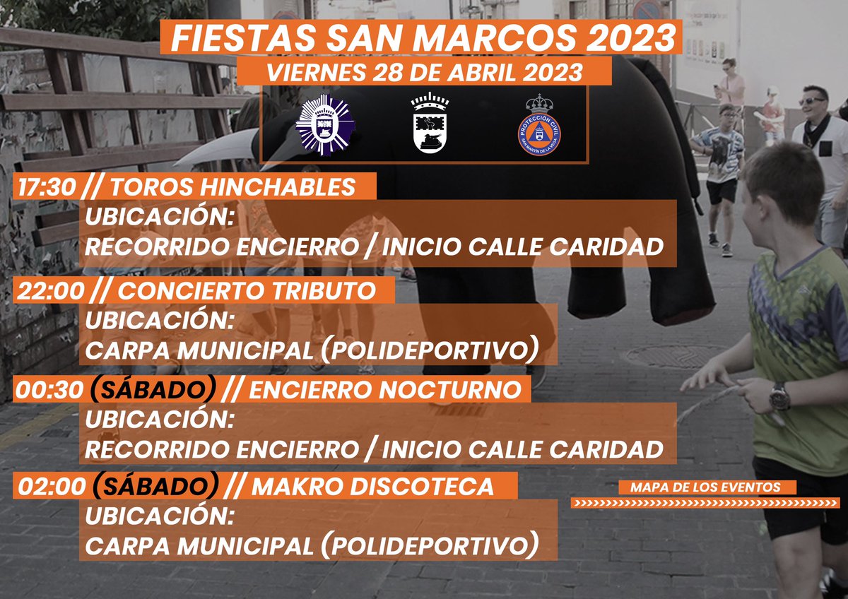 PCivil_SMVEGA's tweet photo. Buenos días, hoy 28 de abril estaremos presentes en los siguientes eventos de #sanmarcos2023.
Ante cualquier problema o necesidad que puedas tener, dirígete a nuestro personal o a @PoliciaSMVega 
#lasprotescuentan #SanMarcos https://t.co/3trBwWdqrR