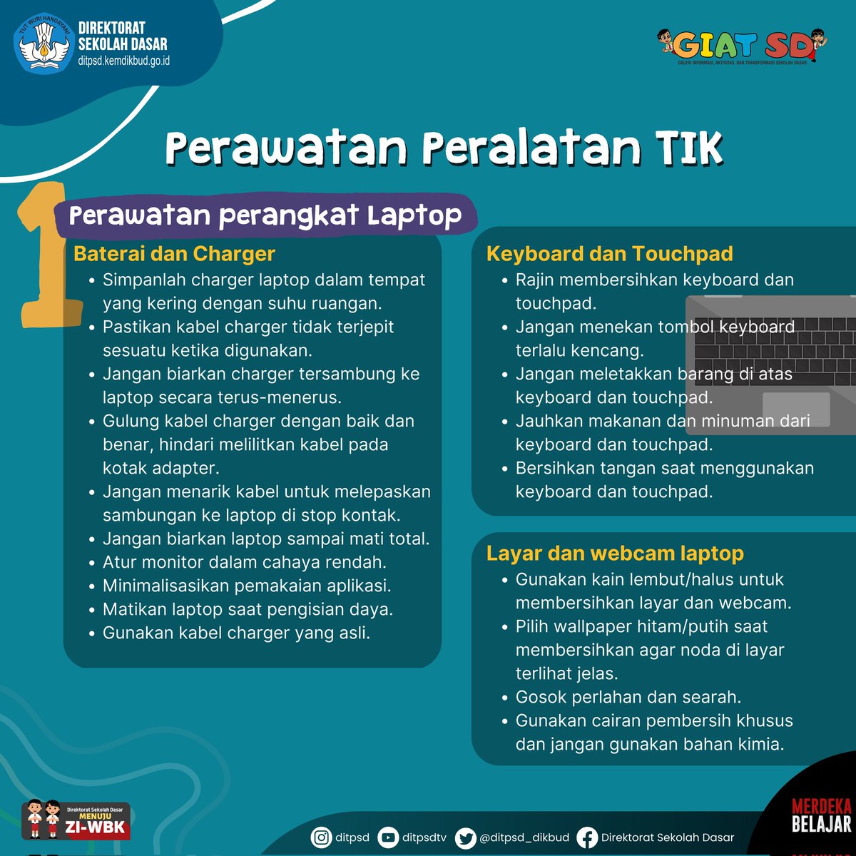 ditpsd_dikbud's tweet photo. #SahabatSekolahDasar, punya peralatan Teknologi Informasi dan Komunikasi (TIK) di sekolah?

Yuk, kita manfaatkan dan rawat dengan baik. #Sahabat dapat menyimak informasi pada gambar berikut atau kunjungi https://t.co/B2fsjQXj0r untuk informasi selengkapnya.

#PerawatanTIK https://t.co/yAYwOw2CGd