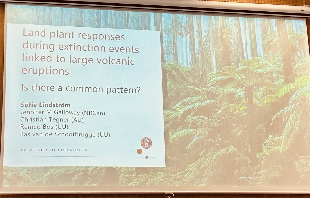 Land plant responses during #extinction events presented by <a href="/Fiafossil/">Sofie Lindström</a> at <a href="/EuroGeosciences/">European Geosciences Union</a> today #climatechange #plants #geology
