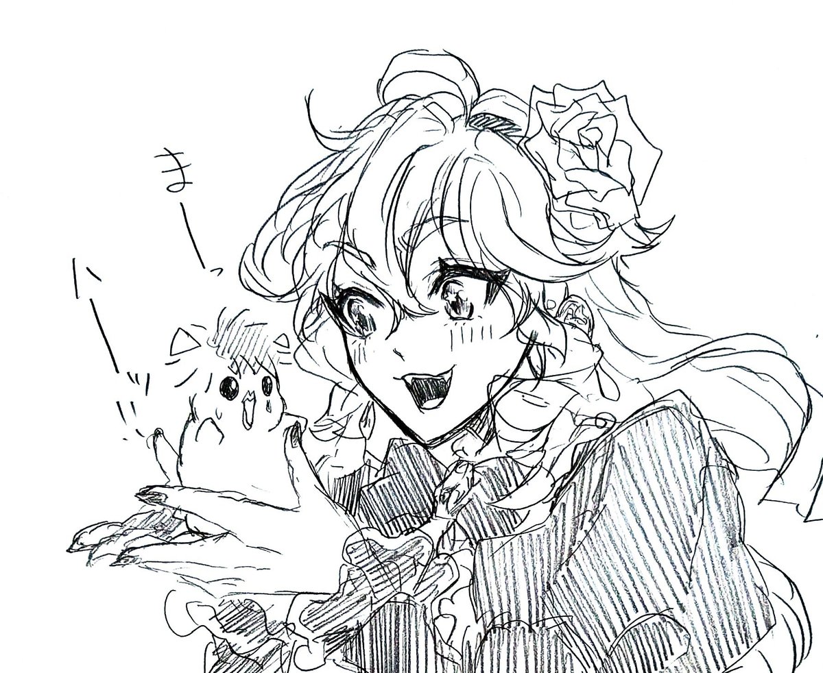 鍛冶場かじかさん@Etbo9hDh9rrABK0から
りきハムちゃんとキリコ様の邂逅です!
ライオンに睨まれたハム 
