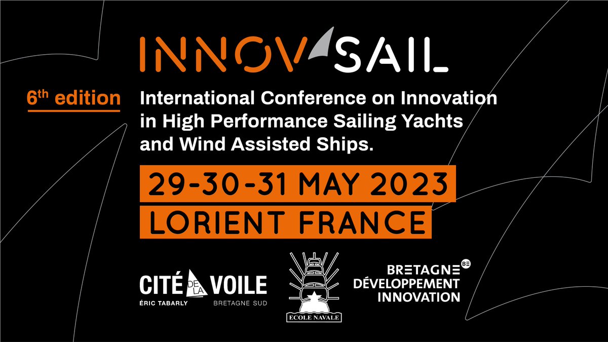 LorientAgglo's tweet image. 📣 𝗜𝗡𝗡𝗢𝗩’𝗦𝗔𝗜𝗟 | M-1
⛵️ 6e conférence internationale sur l’#innovation dans les #voiliers de haute performance
🌬️ Et la propulsion des navires assistée par la #voile 
🗓️ Les 29, 30 et 31 mai à #Lorient
🎫 Programme &amp;amp; inscription 👉 innovsail.com