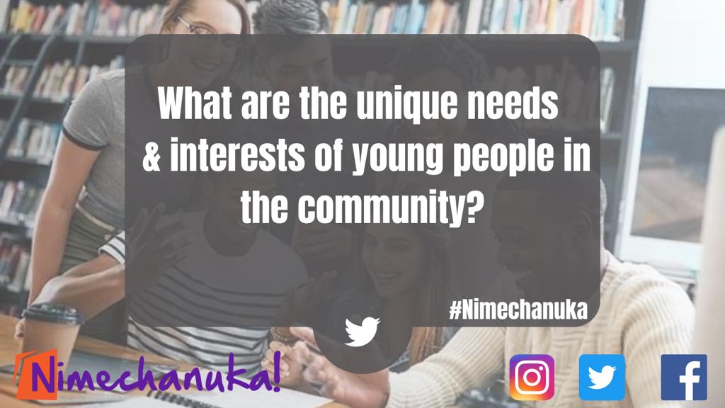 Nimechanuka's tweet image. What are the unique needs and interests of young people in the community?
#YouthProgramming #YouthEngagement #YouthCenteredProgramming #Nimechanuka