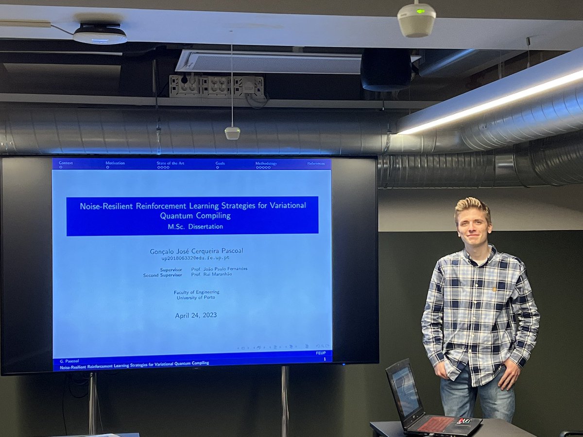 shukat_ali's tweet photo. Gonçalo from the University of Porto visited Simula this week support by @_cerciras_ We have been discussing quantum compiling, energy efficiency such a fantastic combination. @rmaranhao @simula_research https://t.co/esLZiLC8dU