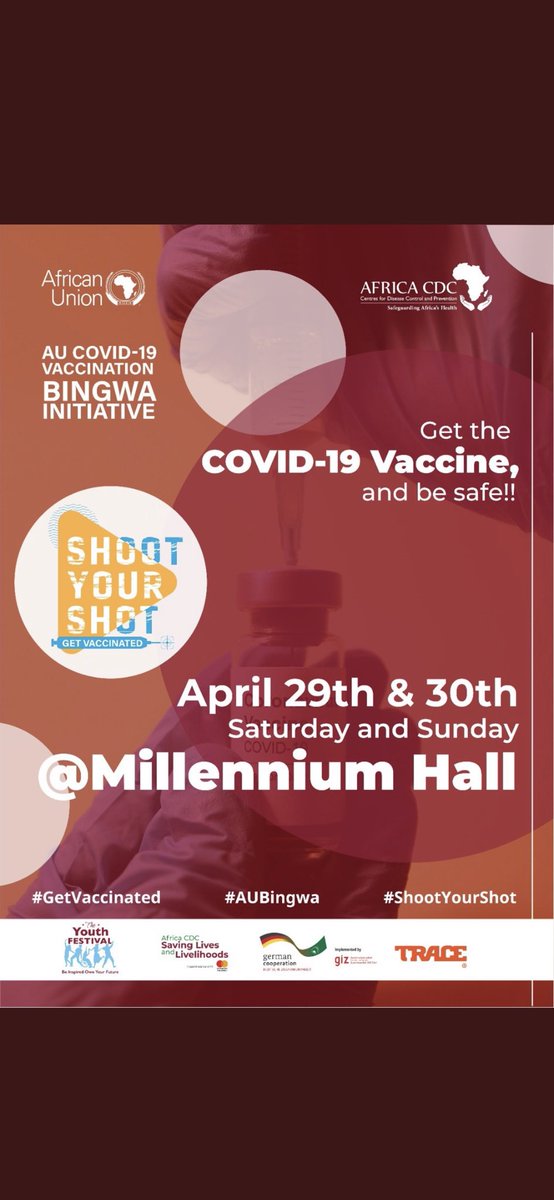 Covid-19 vaccine is crucial to ensure that you have the best protection against the virus.

#AUBingwa
#GetVaccinated 
#ShootYourShot