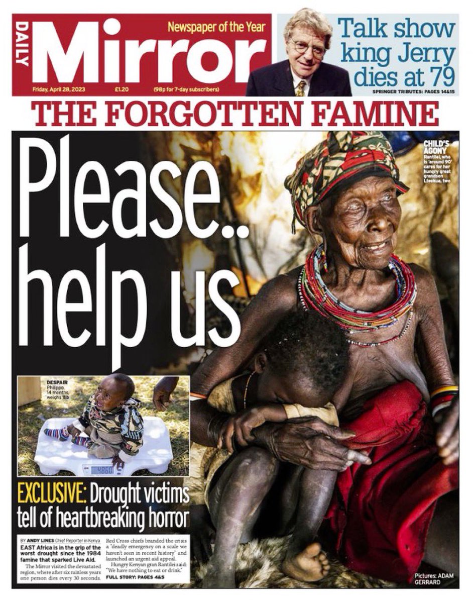 Devastating and powerful coverage in the Mirror today. One person is dying of hunger every 30 seconds in East Africa.

We need action to save lives now and break the cycle of crises. 

#HungryforAction