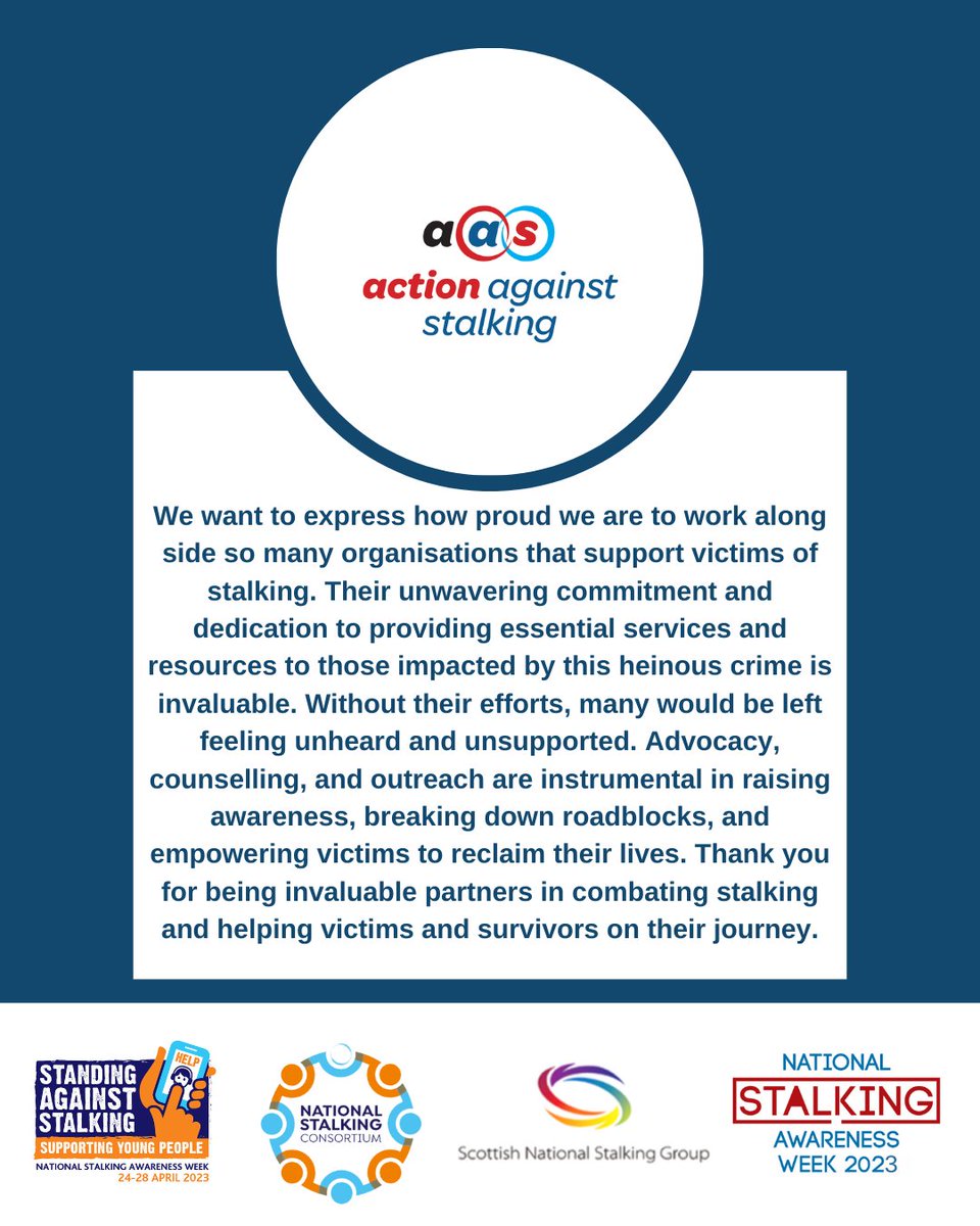 These organisations play a crucial role in educating the public about the dangers of stalking, providing support and resources to victims, and advocating for stronger laws and policies to combat this heinous crime.
#NSAW2023 #SpeakOutAgainstStalking #StandingAgainstStalking