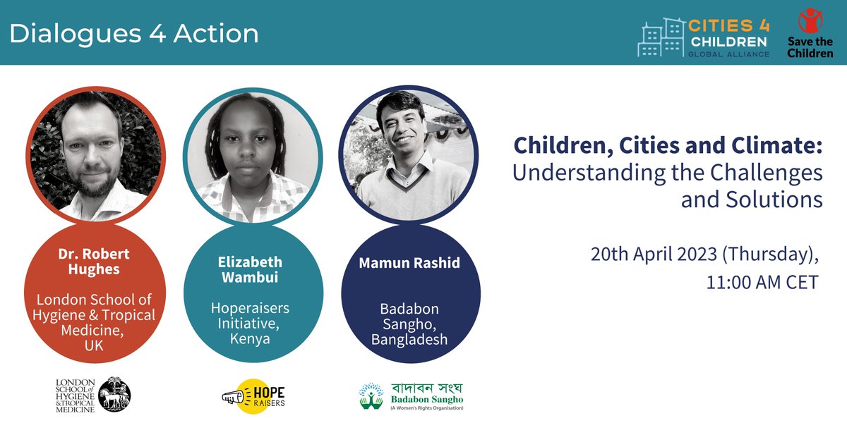 Did you miss our Dialogues 4 Action webinar on Children, Cities and Climate? 🧒🏙🌳
Watch the recording to learn more about how climate change affects children living in cities and listen to inspiring stories by changemakers from Kenya and Bangladesh.

🔗 youtu.be/IXEoe-HOGnU