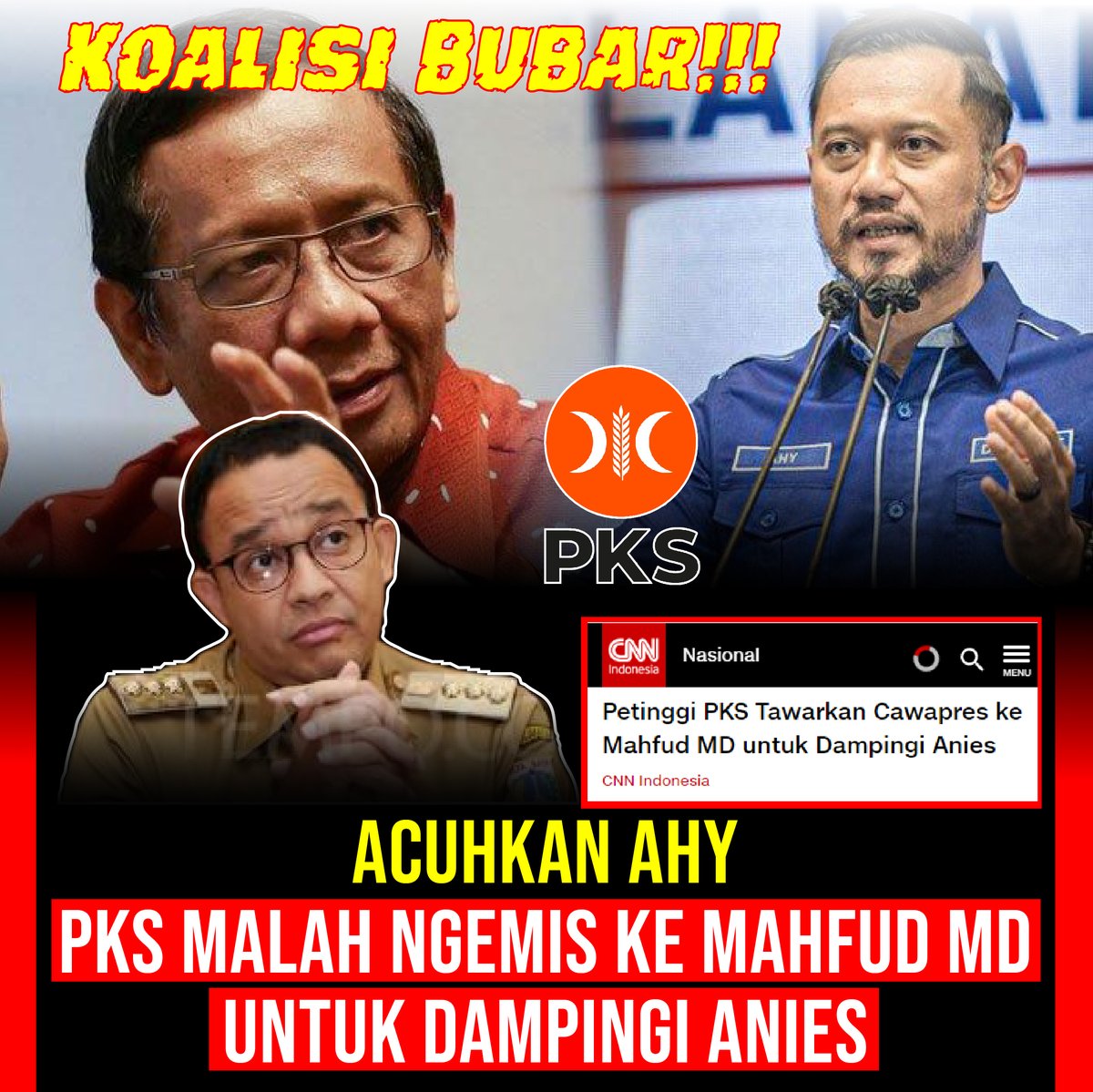Acuhkan AHY, PKS Malah Ngemis ke Mahfud MD untuk Dampingi Anies
Inisial R
Al Ghazali
Pendem
