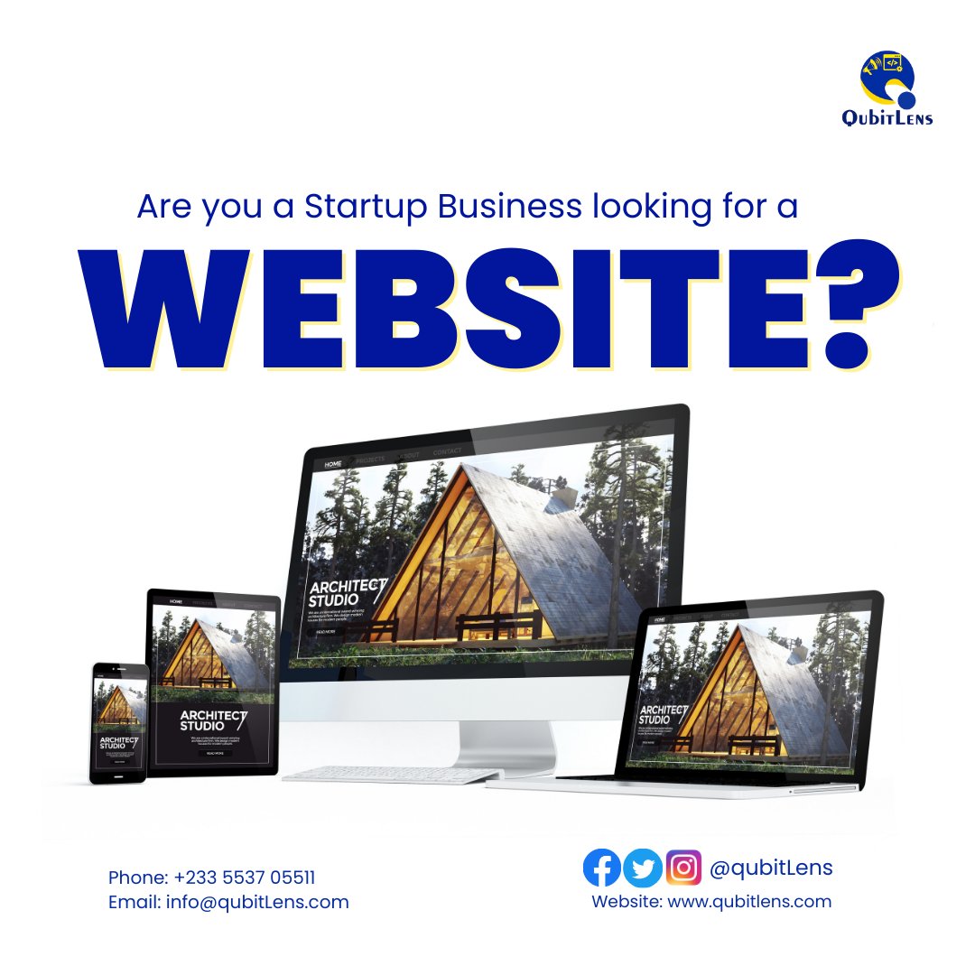 QubitLens's tweet photo. Ready to take your #startup to the next level? 🚀 Let's get you a website that reflects your vision and goals! Contact us today to get started. Send a DM/reach us 
at https://t.co/kSpPnF7dlL
+233 5537 05511
info@qubitlens.com 
#webdesign #webdevelopment #Web3 https://t.co/Oojr5W4OJK