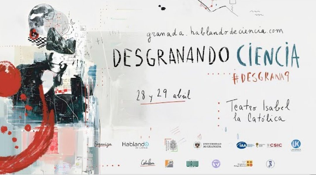 ¡Ya ha comenzado #Desgrana9 en el Teatro Isabel la Católica de #Granada! 

📶 Conéctate al streaming para verlo desde donde quieras  granada.hablandodeciencia.com/directo