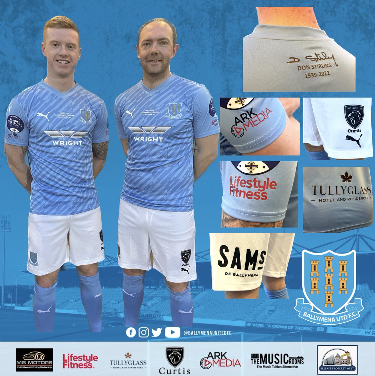 BallymenaUnited's tweet photo. 🪡 new threads…competition 

To win yourself a cup final kit and also tickets for you and two mates - just like this post, retweet it and tag two mates in the comments. Winner will be drawn at half time tomorrow. 

🏟️ https://t.co/1JnSasDng1
🚆 https://t.co/0RroNHF9Y1 https://t.co/QbipqlAP3t