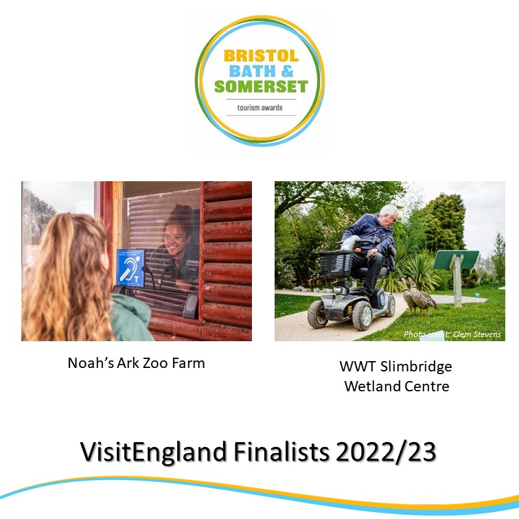 We are so excited for the 7 finalists #VEAwards2023 from the South West including @Noahs_Ark_Zoo and @WWTSlimbridge from the #Bristol #Bath and #Somerset tourism awards will be keeping everything crossed @VisitEnglandBiz on 7 June.  Good luck 🤞 @VisitWestUK @VisitSomerset