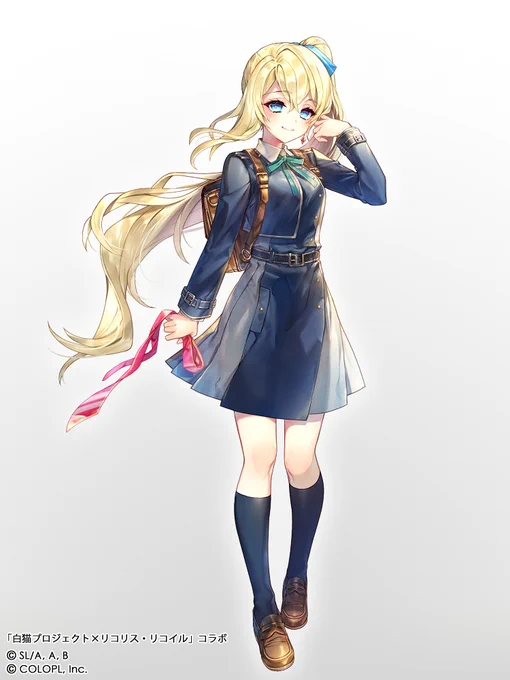 【告知】 株式会社コロプラ様「白猫プロジェクト NEW WORLD'S」にて「リルテット」のイラストを描かせて頂きました。 「リコリス・リコイル」コラボのイベントにて登場します。よろしくお願いします! 特設ページ: #白猫 #白猫プロジェクト