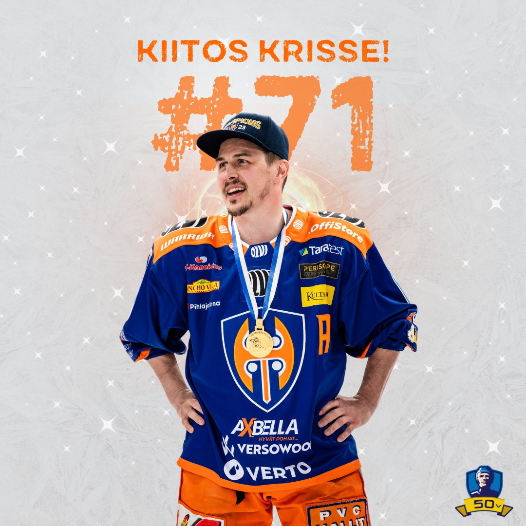 SJRYfi's tweet photo. Kristian Kuuselan uskomaton ura tuli päätökseen Tapparan mestaruuden myötä! Kiitos Krisse! 🐐

𝗝𝗼𝘂𝗸𝗸𝘂𝗲𝗺𝗲𝗻𝗲𝘀𝘁𝘆𝘀:
🏆 5x Liigan mestaruus
🏆 MM-kulta
🏆 SHL-mestaruus
🏆 CHL-mestaruus
🏆 U16 SM-sarjan kulta
🥈 5x Liigan hopea
🥉 Liigan pronssi

#SJRY #Liiga #Tappara https://t.co/WgEkC0lSPS