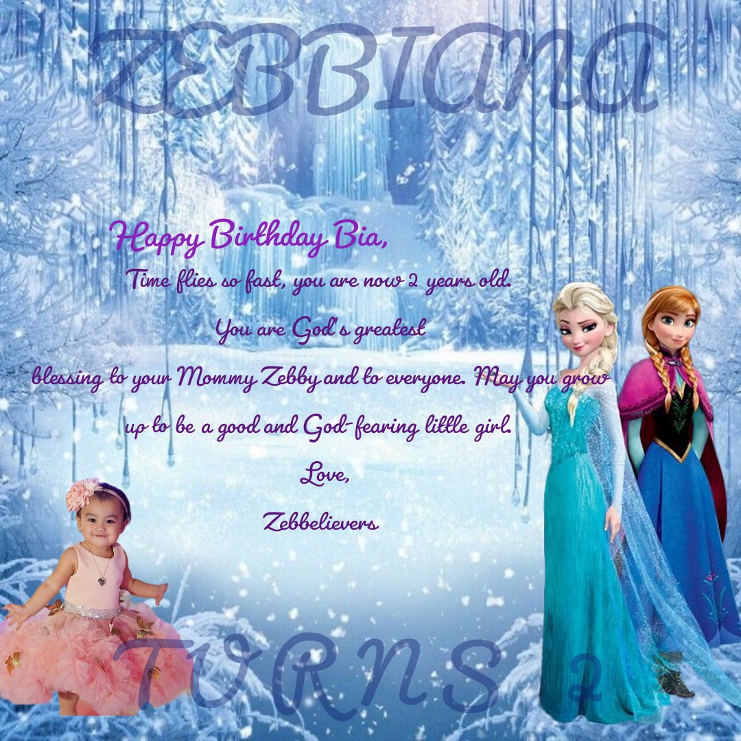 masterchiiiee's tweet image. Happy Birthday to this wonderful,smart,cutest and adorable human being, pag uwi mo eenjoy mo yung little presents namen sayo
we love you our dearest  Bia🤍
                                           Love,
                                  Zebbielievers

Zebbiana turns 2

#BiaDay