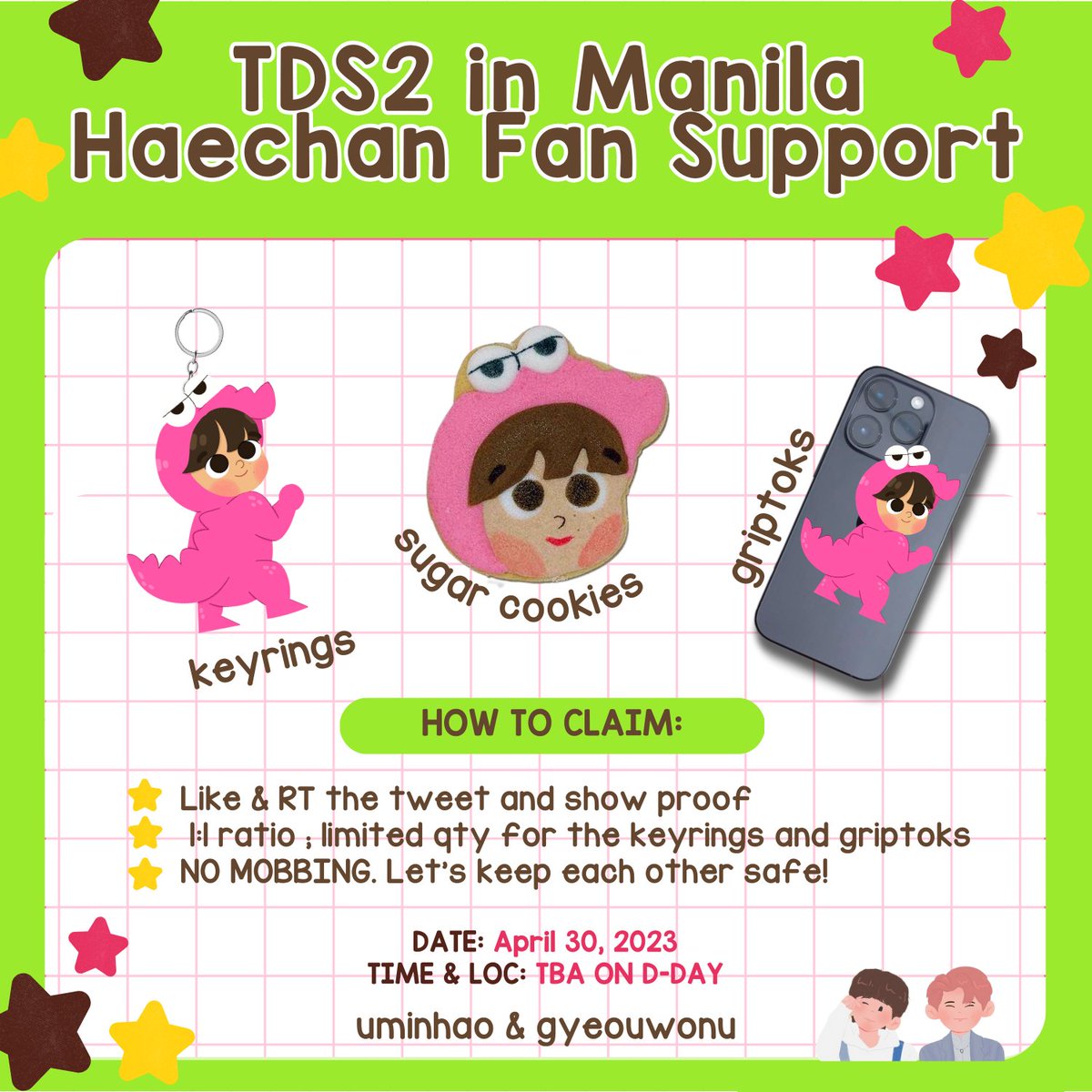 uminhao's tweet photo. TDS2: MANILA HAECHAN FAN SUPPORT 
by @uminhao &amp; @gyeouwonu

-Like &amp; RT the tweet and show proof
-More details below!

DATE: April 30, 2023
TIME &amp; LOC: TBA on D-Day

See you on Sunday!💚

#NCTDREAM_THEDREAMSHOW2_in_MANILA #THEDREAMSHOW2_in_MANILA #NCTDREAM #HAECHAN https://t.co/DgaW7sYMTl