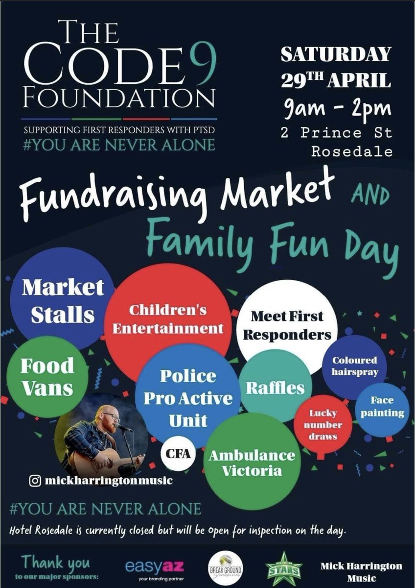 Please get along and support the community and meet some wonderful people.